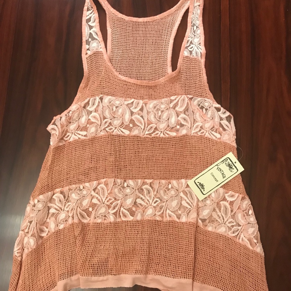 NWT Vintage Concept Peach Tunic Top